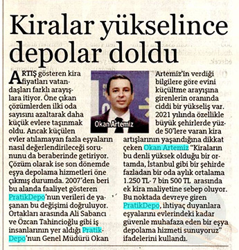 Kiralar yükselince depolar doldu