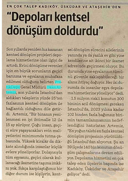 Depoları kentsel dönüşüm doldurdu